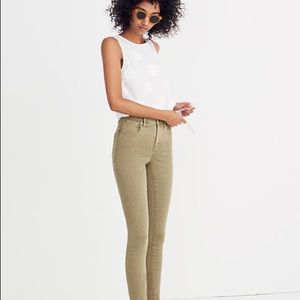 Madewell light olive green skinny plants